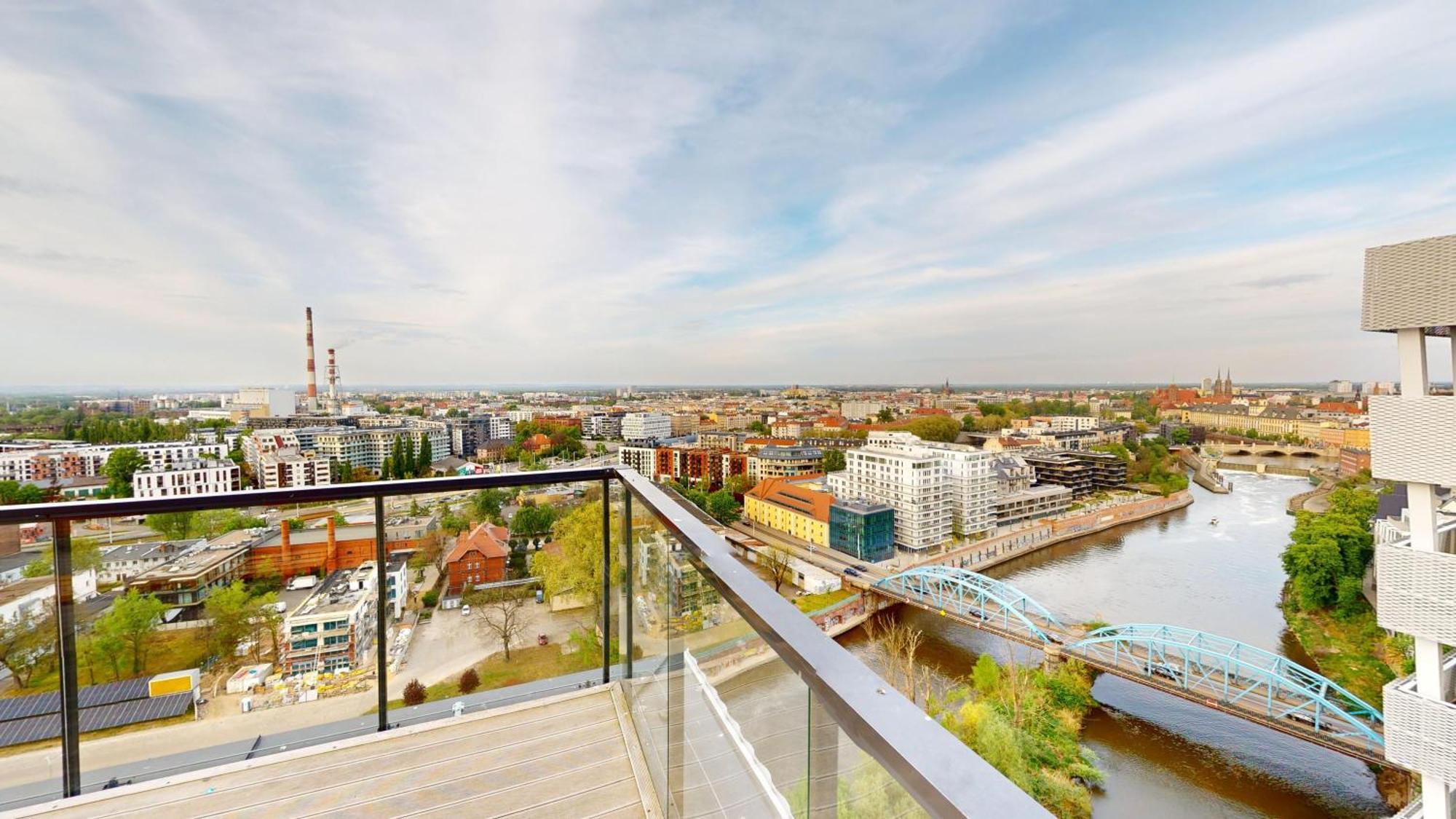 Family House By The River Odra -Panoramic Terrace - 3Room Apartment With 2 Separate Bedrooms And 2 Balconies By Wroapart-Pl- Perfect For Family & Business Stays Breslavia Exterior foto